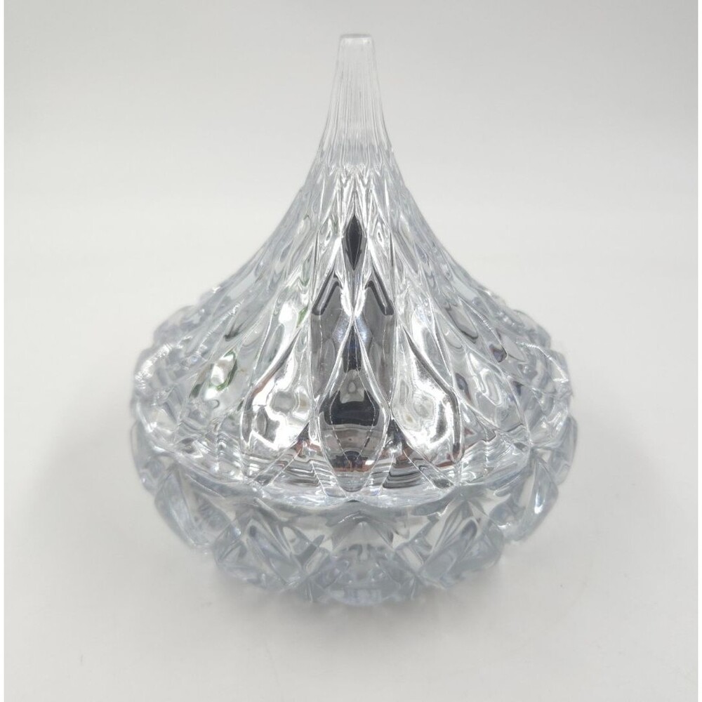 Shannon Lead Crystal Ireland Hershey's Kisses Shaped Candy Dish Bowl W/Lid